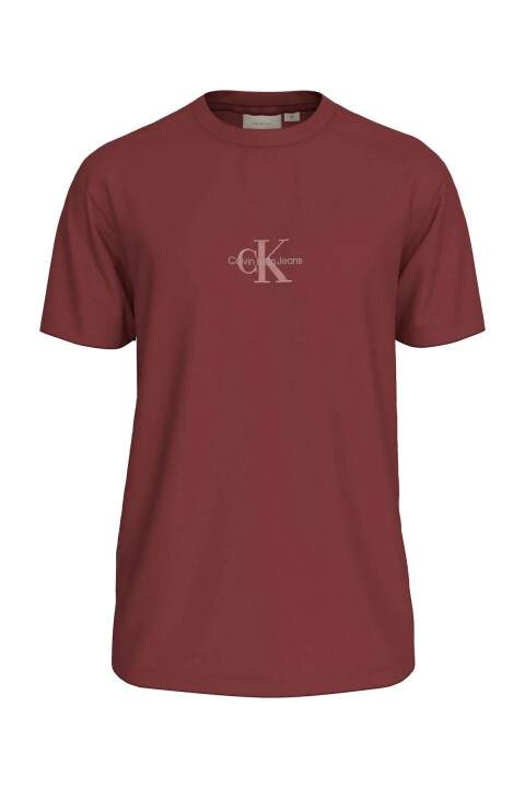 Erkek MONOLOGO TEE T-Shirt - Kırmızı - CALVIN KLEIN