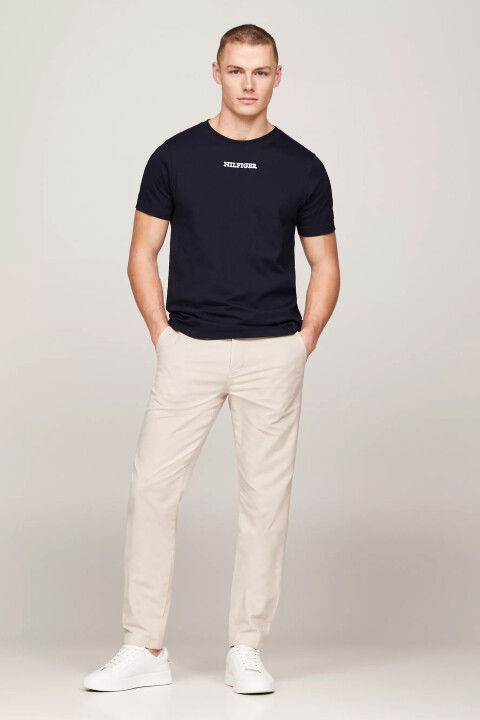 Erkek Monotype Stıtchıng Tee T-Shirt-Lacivert - Tommy Hilfiger