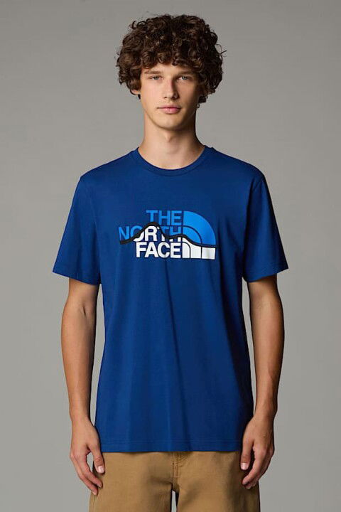 Erkek Mountain Line T-Shirt - Mavi - The North Face
