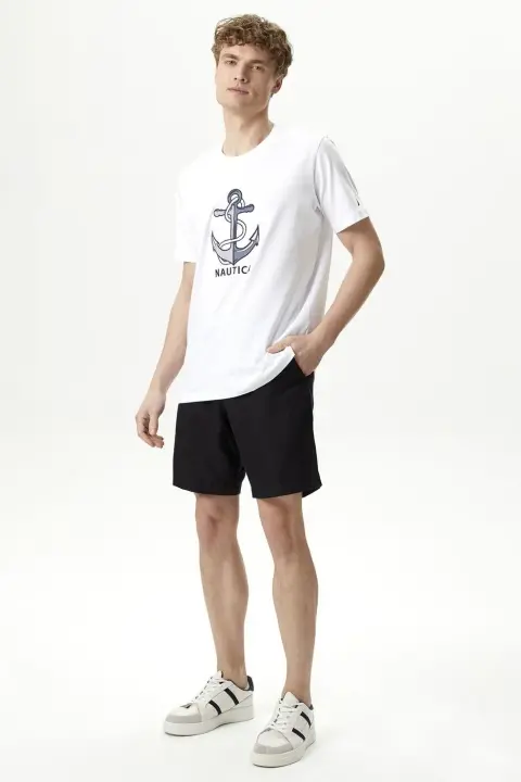 Erkek Nautica Classic Fit Bermuda - Siyah - 1