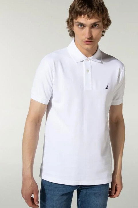 Erkek Nautica Classic Fit Kısa Kollu Polo - Beyaz - NAUTICA