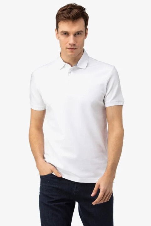 Erkek Nautica Slim Fit Kısa Kollu Polo - Beyaz - NAUTICA