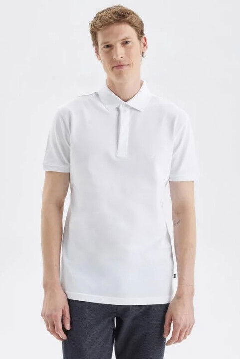 Erkek Nautica Slim Fit Kısa Kollu Polo - Beyaz - NAUTICA
