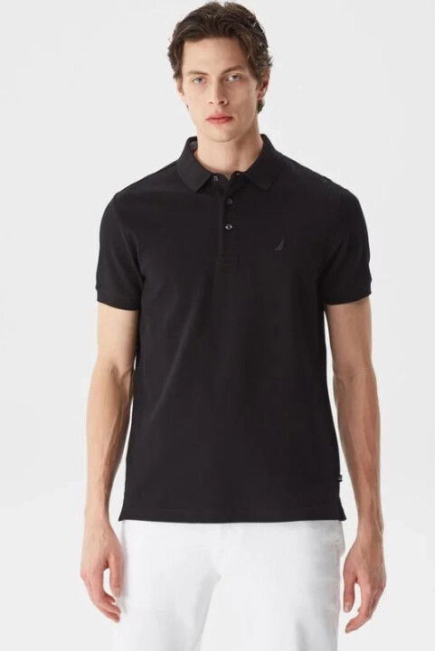 Erkek Nautica Slim Fit Kısa Kollu Polo - Siyah - NAUTICA