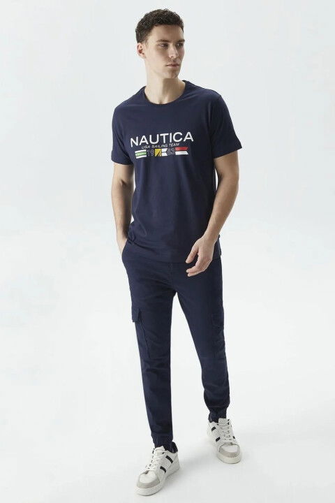 Erkek Nautica Standart Fit Kısa Kollu T-Shirt - Lacivert - NAUTICA