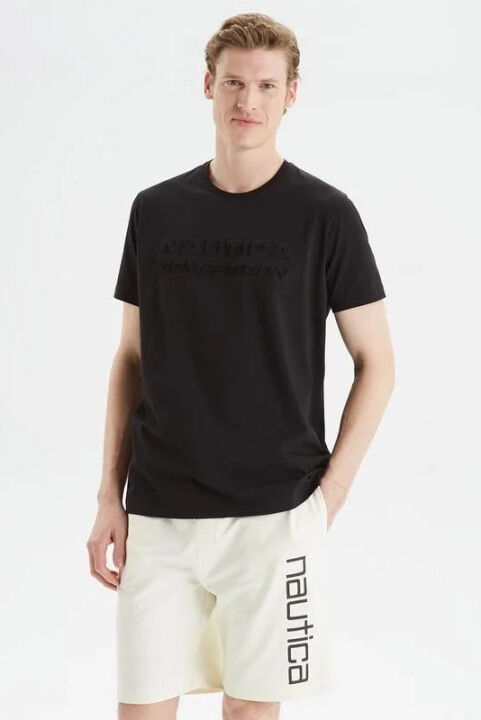Erkek Nautica Standart Fit Kısa Kollu T-Shirt / Siyah - NAUTICA