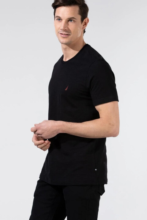 Erkek Nautica Standart Fit Kısa Kollu T-shirt - Siyah - NAUTICA