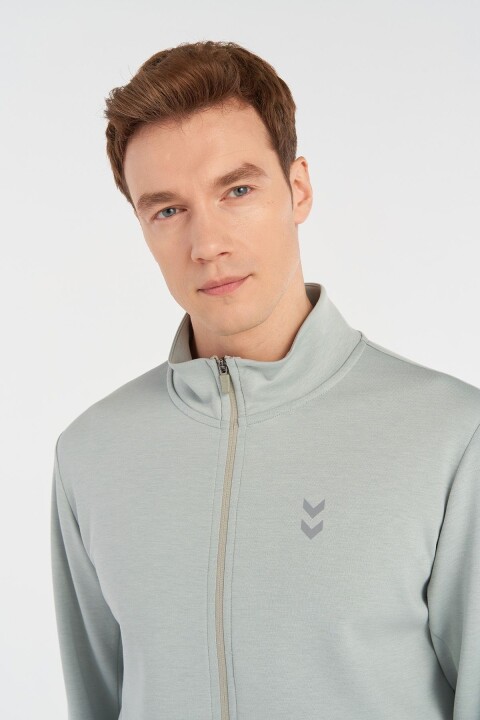 Erkek Nelly Fermuarlı Sweatshirt - Gri - 3