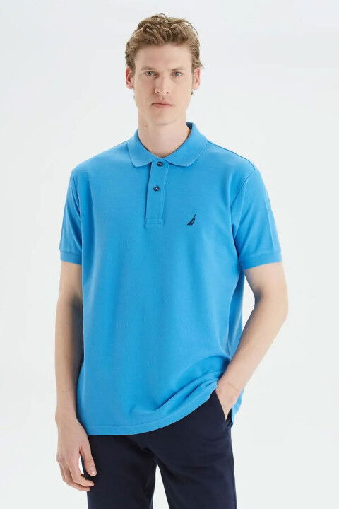 Erkek Polo Yaka T-Shirt - Saks Mavi - Nautica