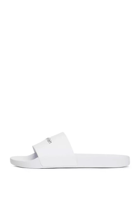 Erkek Pool Slıde Rubber Terlik-Beyaz - CALVIN KLEIN