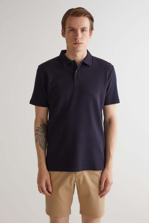 Erkek Regular Fit Dokulu Polo - Lacivert - GANT