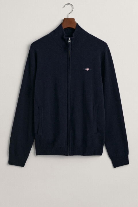 Erkek Regular Fit Fermuarlı Hırka - Lacivert - GANT
