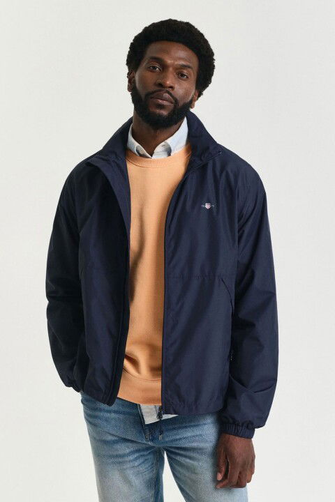 Erkek Regular Fit Kapüşonlu Rüzgarlık - Lacivert - Gant