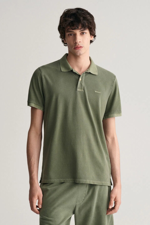 Erkek Regular Fit Logolu Polo T-Shirt - Haki - GANT