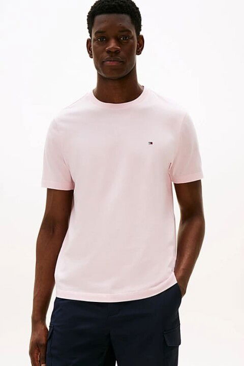 Erkek Regular Fit Pamuklu T-Shirt - Pembe - Tommy Hilfiger