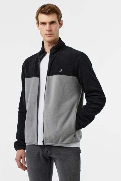 Erkek Regular Fit Polar Sweatshirt - Siyah - Nautica