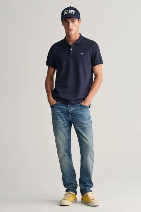 Erkek Regular Fit Polo T-Shirt - Lacivert - GANT