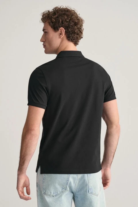 Erkek Regular Fit Polo T-Shirt - Siyah - 3