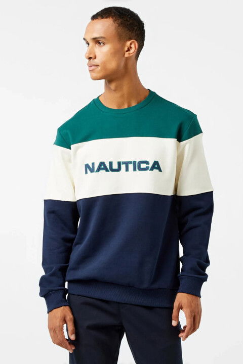 Erkek Regular Fit Sweatshirt - Yeşil - NAUTICA