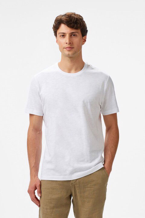 Erkek Regular Fit T-Shirt - Beyaz - Nautica