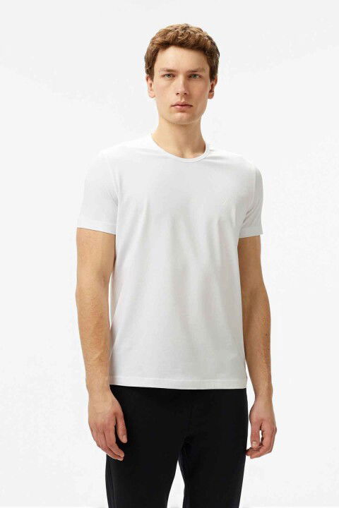 Erkek Regular Fit T-Shirt - Beyaz - Nautica
