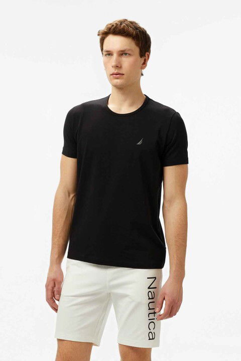 Erkek Regular Fit T-Shirt - Siyah - Nautica