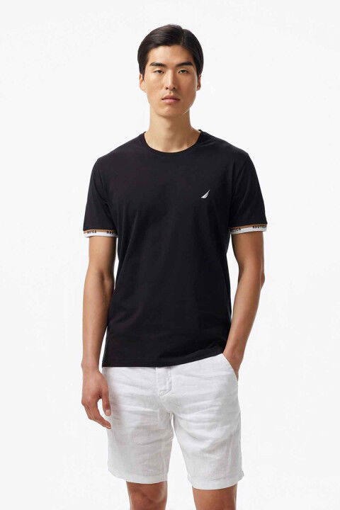 Erkek Regular Fit T-Shirt - Siyah - Nautica