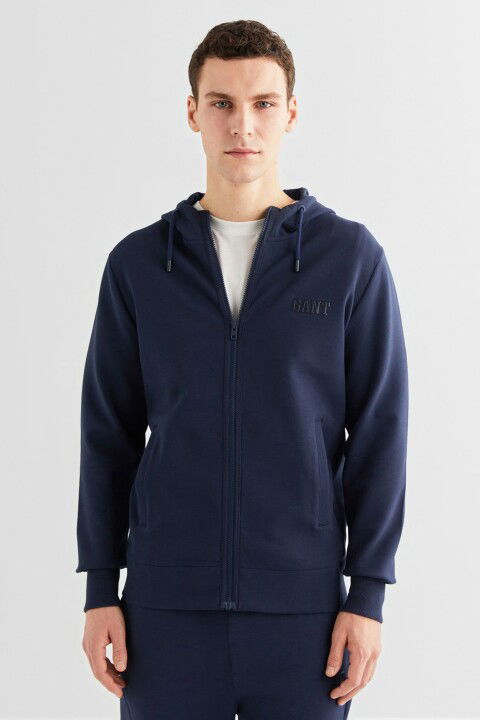 Erkek Relaxed Fit Kapüşonlu Logolu Sweatshirt - Lacivert - Gant