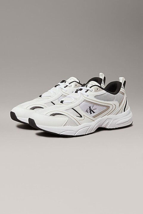Erkek Retro Tenis Sneaker - Beyaz - Calvin Klein