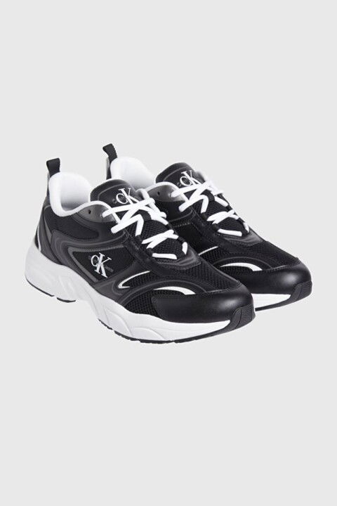 Erkek Retro Tenis Sneaker - Siyah - Calvin Klein