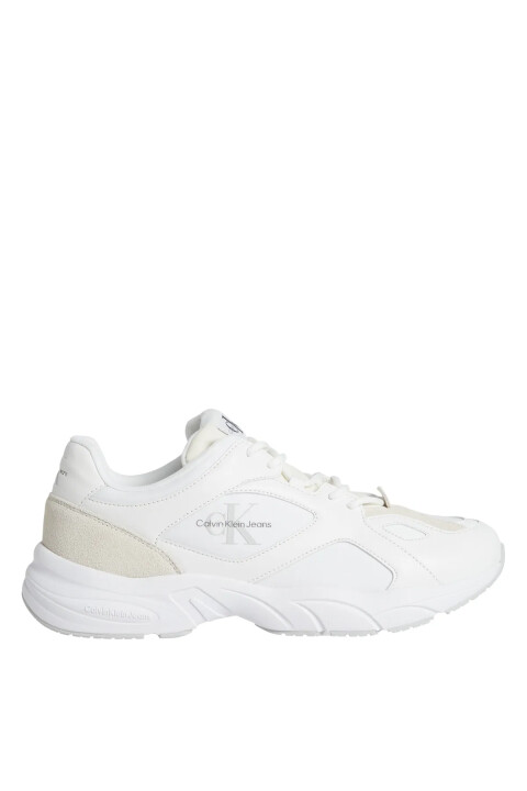 Erkek RETRO TENNIS LOW LACEUP MTL Sneaker Ayakakbı - Bej - CALVIN KLEIN