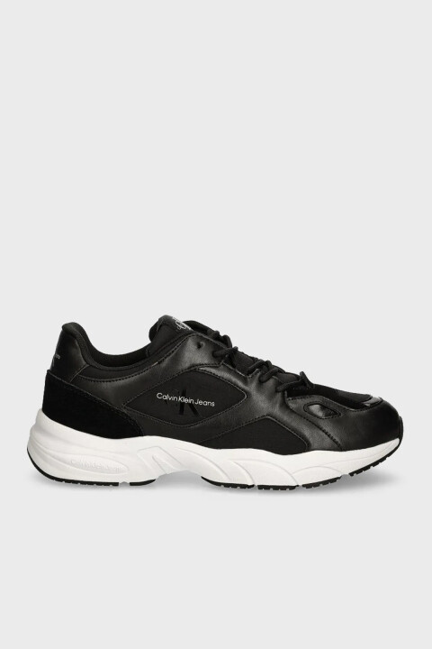 Erkek RETRO TENNIS LOW LACEUP MTL Sneaker Ayakkabı - Siyah - CALVIN KLEIN