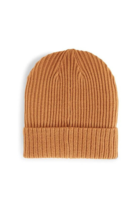 Erkek Ribbed Classic Cuff Beanie - Kahverengi - 2