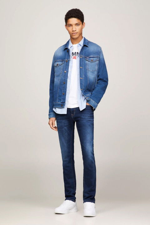 Erkek Scanton Slım Asdbs Jean Pantolon-Lacivert - Tommy Hilfiger