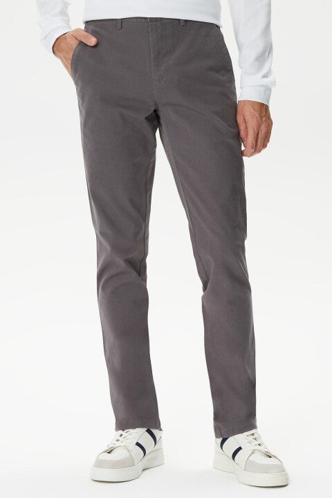 Erkek Slim Fit Pantolon - Gri - NAUTICA