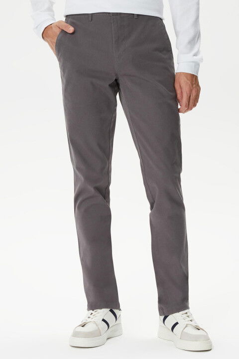 Erkek Slim Fit Pantolon - Gri - NAUTICA