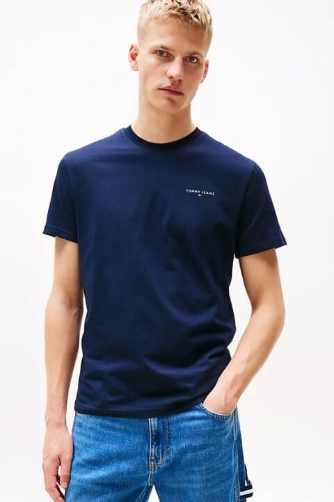 Erkek Slim Fit T-Shirt - Lacivert - Tommy Hilfiger