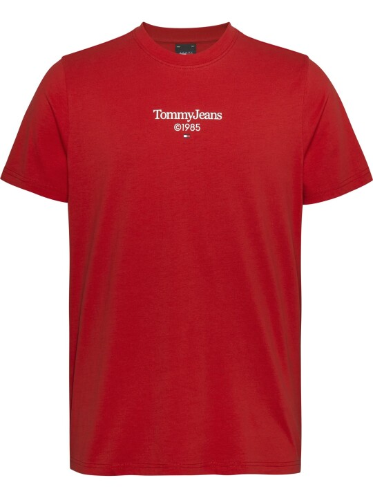 Erkek Slim Logo T-Shirt-Kırmızı - Tommy Hilfiger