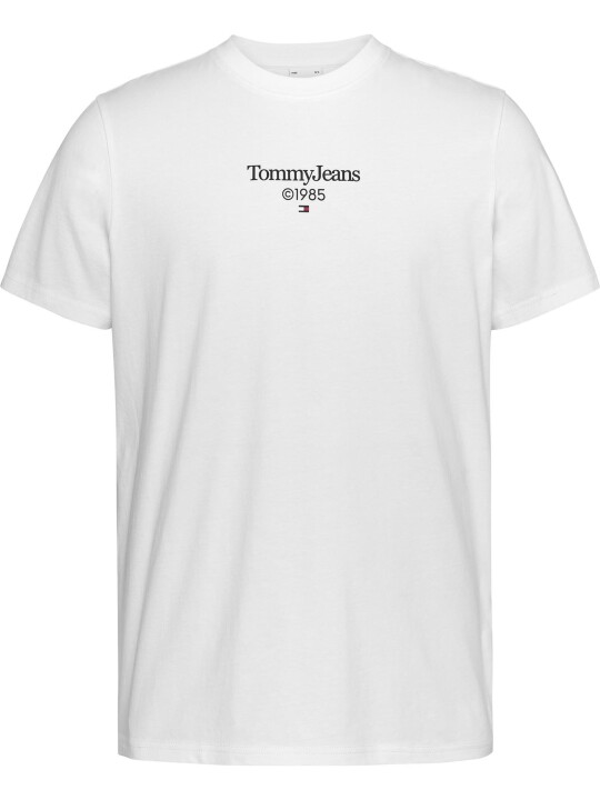 Erkek Slim Logo T-Shirts-Beyaz - Tommy Hilfiger