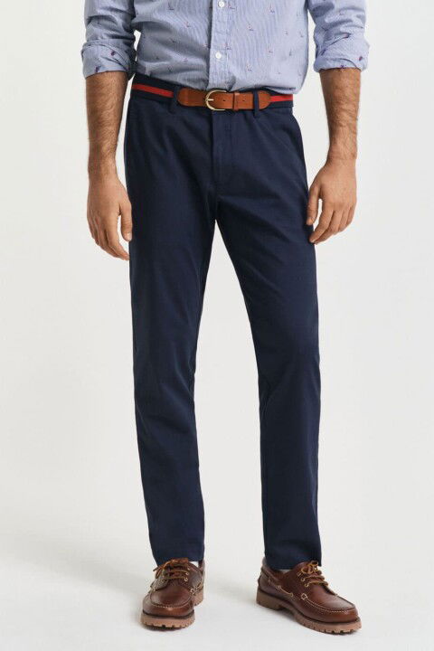 Erkek Slim Sports Chinos Pantolon - Lacivert - Gant
