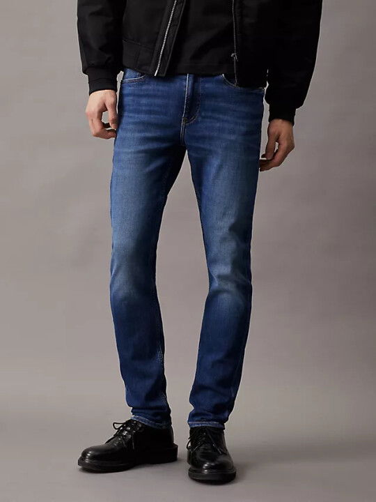 Erkek Slım Taper Jean Pantolon - Lacivert - CALVIN KLEIN