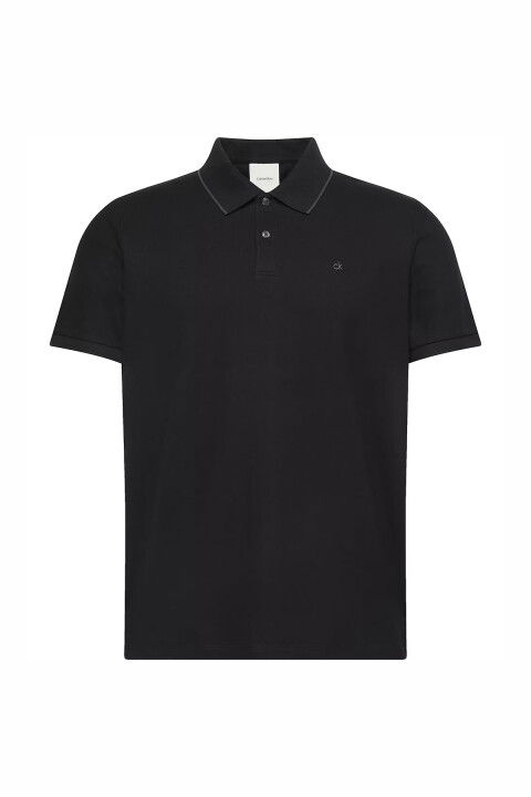 Erkek SS Refined Pique Klasik Polo T-Shirt - Siyah - Calvin Klein