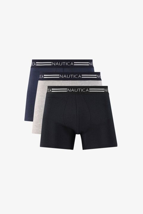 Erkek Standart Fit 3'lü Boxer - Lacivert - Nautica