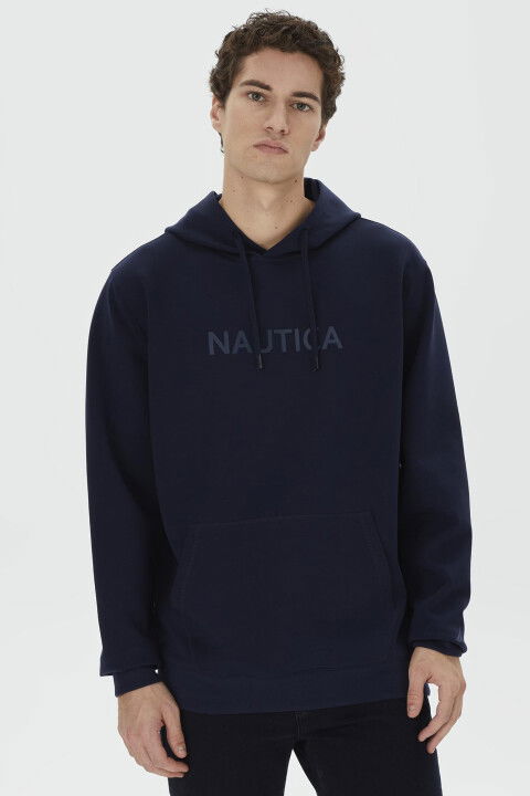 Erkek Standart Fit Kapüşonlu Sweatshirt - Lacivert - NAUTICA