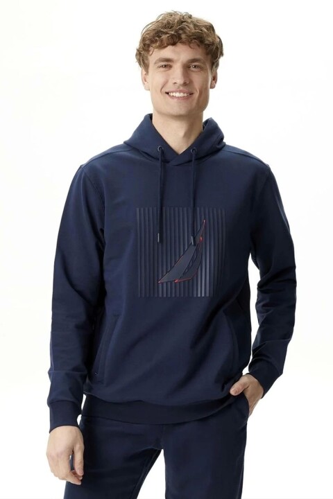 Erkek Standart Fit Sweatshirt - Lacivert - NAUTICA