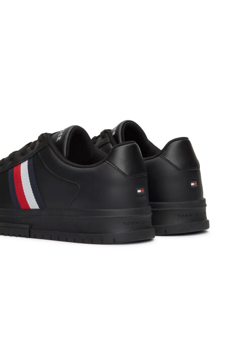 Erkek Supercup Stripes Low Top Sneakers-Siyah - 4