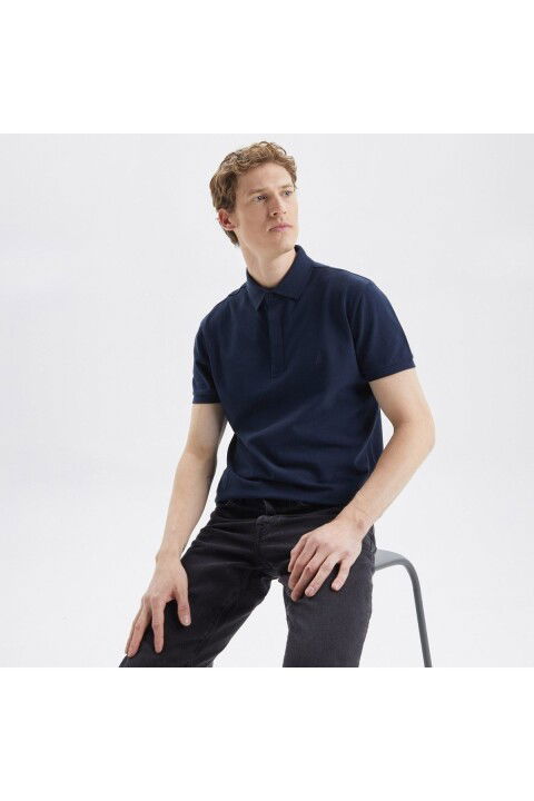 Erkek T-Shirt Polo Yaka - Lacivert - NAUTICA