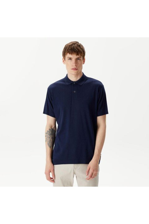 Erkek T-Shirt Polo Yaka - Lacivert - NAUTICA