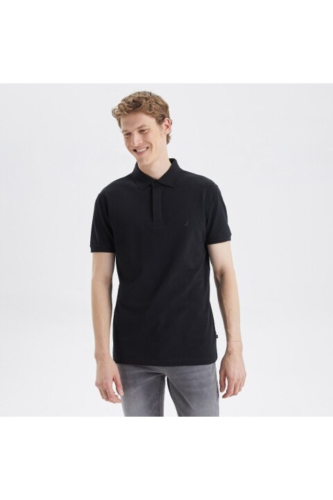 Erkek T-shirt Polo Yaka - Siyah - NAUTICA