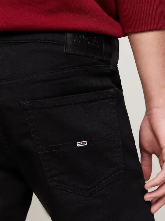 Erkek Tapered Slım Fıt Black Jean Pantolon - 4